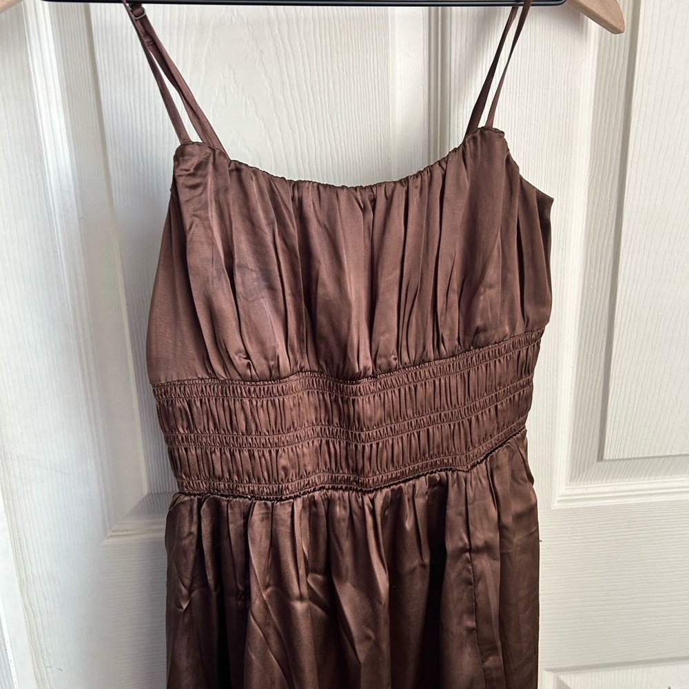 Abercrombie & Fitch Satin Maxi Dress